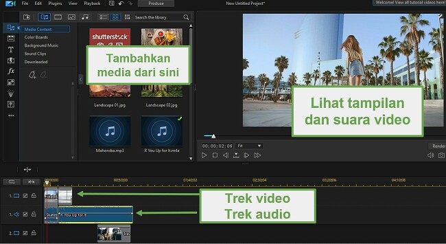 Pengeditan video PowerDirector