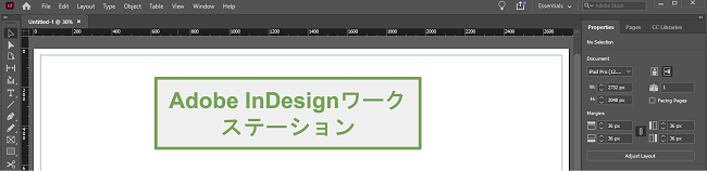 Adobe InDesignWorkstationのスクリーンショット