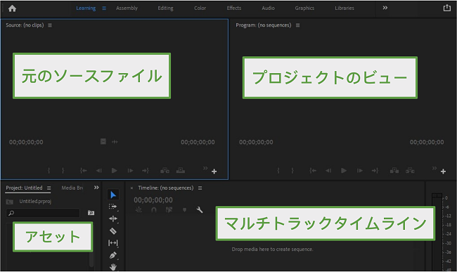 Premiere Pro インターフェイス