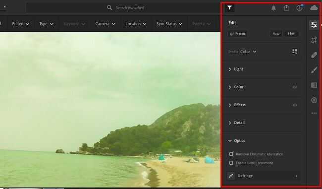 Lightroom Interface