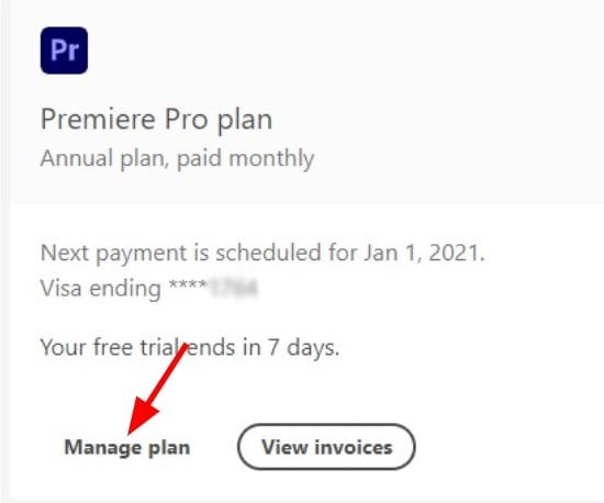 manage plans Adobe Premiere Pro