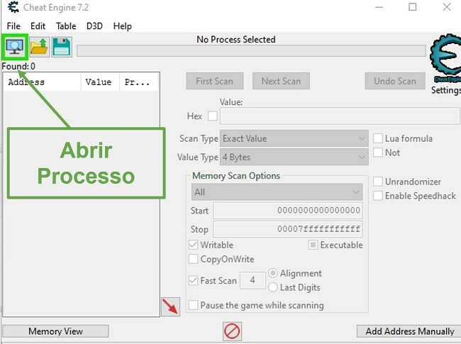 Cheat Engine Open Process