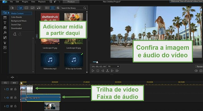 Edição de vídeo PowerDirector