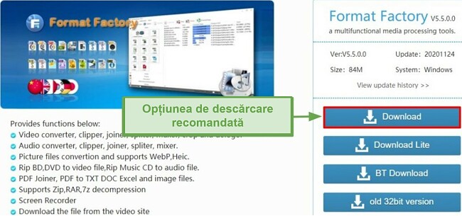 Descărcare Format Factory