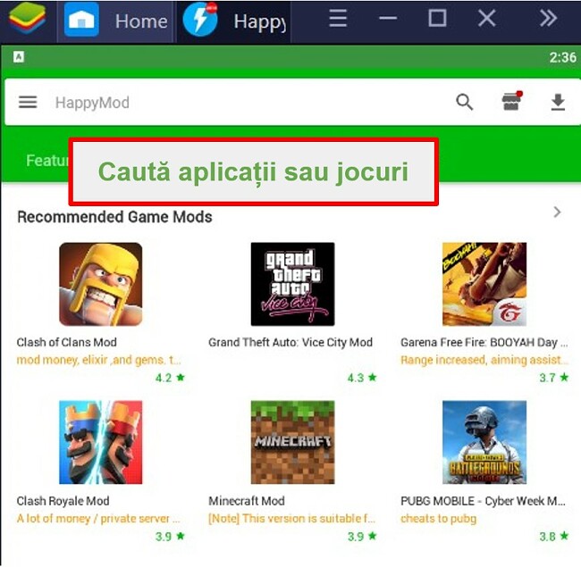 HappyMod vă oferă doar versiuni modificate ale aplicațiilor sau jocurilor pe care le căutați