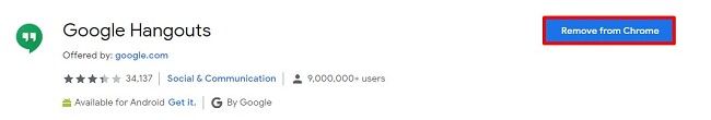 Remove Hangouts from Chrome