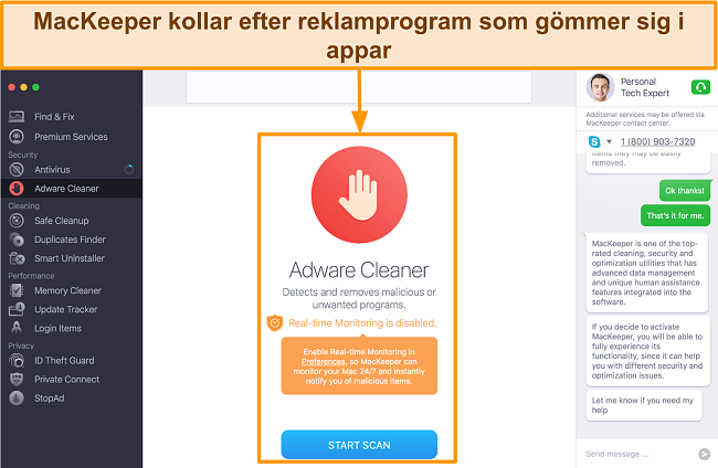 Bild av MacKeeper adware cleaner interface