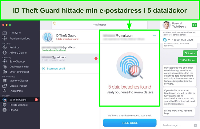 MacKeepers ID Stöldvakt lyckades identifiera 5 e -postdataintrång
