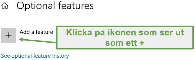 Klicka på ikonen för att lägga till en funktion för att installera XPS Viewer på Windows-enheter