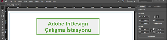 Adobe InDesign iş istasyonu