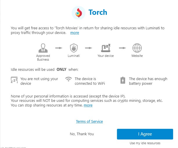 Vous obtiendrez un accès gratuit à Torch Movies