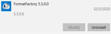 Uninstall Factory Format
