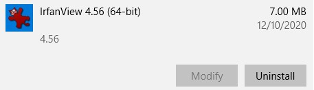 Uninstall IrfanView