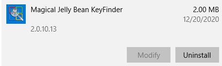 Uninstall Magical Jelly Bean KeyFinder