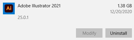 Uninstall Adobe Illustrator