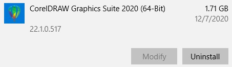 Uninstall CorelDRAW