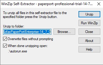 unzip paperport