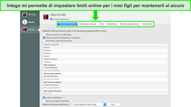 ContentBarrier di Intego offre vari modi per proteggere i tuoi figli