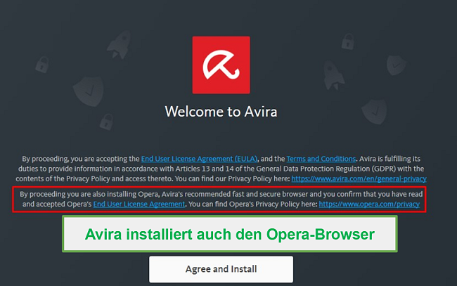 Avirra ist mit Avira verpackt