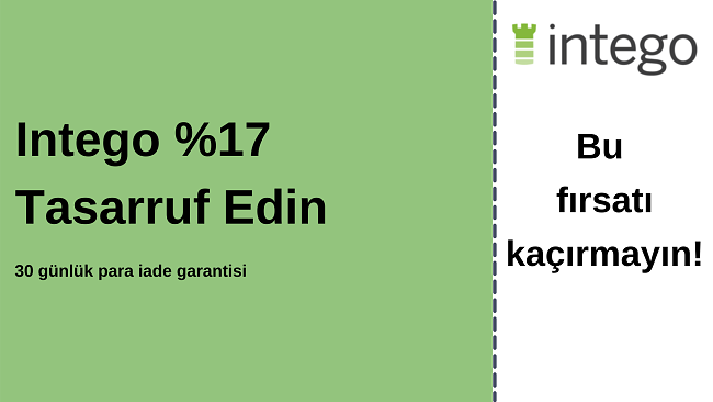 % 17 indirimli ve 30 günlük para iade garantili Intego antivirüs kuponu