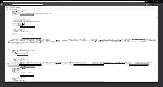 Redacted plain text password