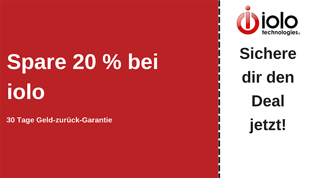 iolo Antivirus-Gutschein mit bis zu 20% Rabatt auf alle Pläne und 30-tägiger Geld-zurück-Garantie