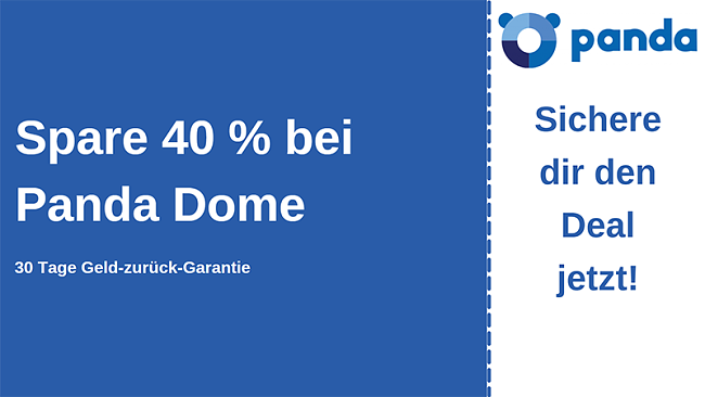 Panda Antivirus-Gutschein mit 40% Rabatt und 30-tägiger Geld-zurück-Garantie