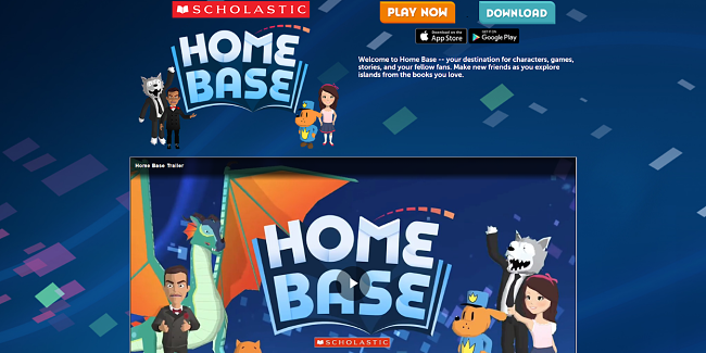 Screenshot of Scholastic Kids game, Home Base