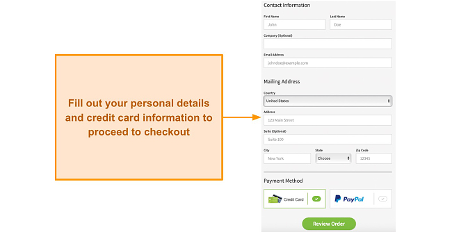 Screenshot of Intego's pre-checkout website page