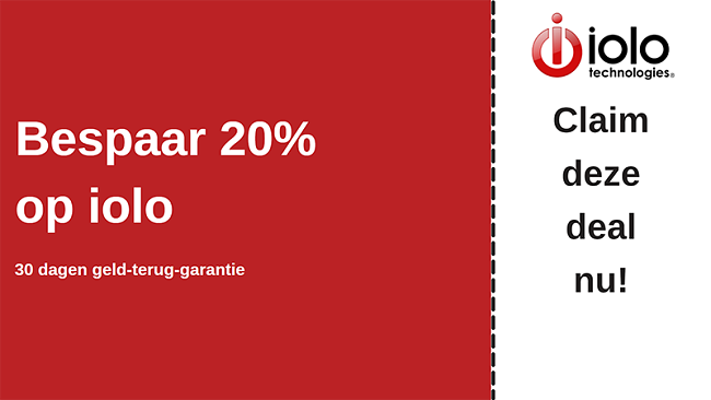 iolo antivirus kortingsbon met tot 20% korting op alle abonnementen en 30 dagen geld-terug-garantie
