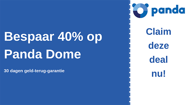 Panda antivirus coupon met 40% korting en 30 dagen geld-terug-garantie