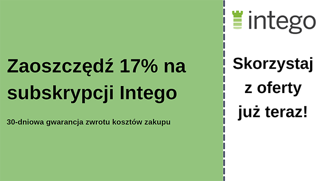 Kupon antywirusowy Intego z 17% rabatem i 30-dniową gwarancją zwrotu pieniędzy