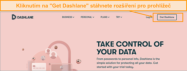 Snímek obrazovky odkazu ke stažení Dashlane.