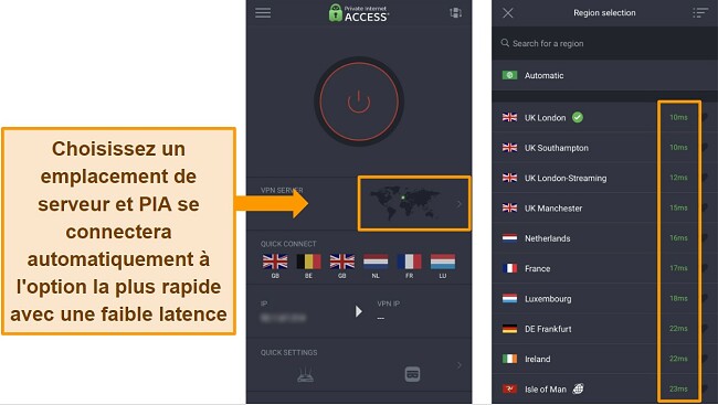 Masque : Comment changer la localisation de Pok&eacute;mon GO avec la connexion automatique au serveur le plus rapide et au faible ping via PIA