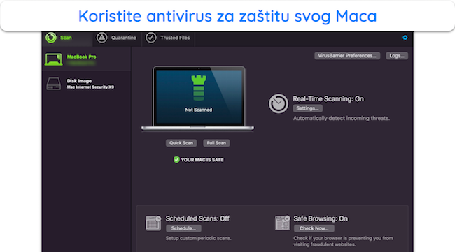 Snimka zaslona glavnog izbornika Intega nakon instalacije