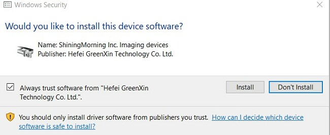 MagicCamera install device software