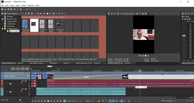 VEGAS Pro UI