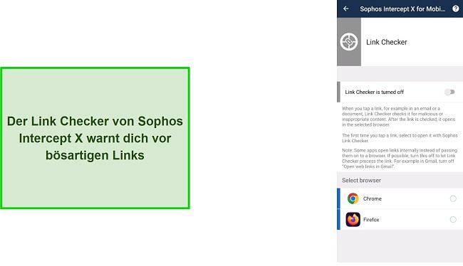 Link-Checker von Sophos Intercept X