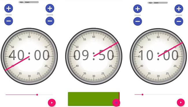 Screenshots of I'm On It Focus Timer app