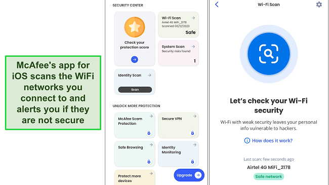 McAfee WiFi Security - Top Free iOS Antivirus App