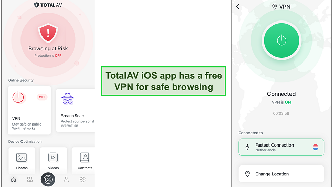 TotalAV VPN - Best Free iOS Antivirus App