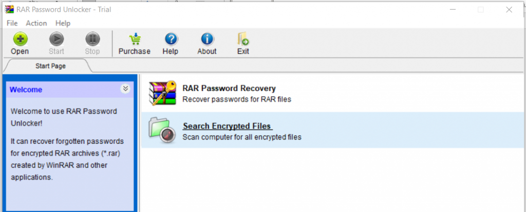 Winrar password unblocker UI