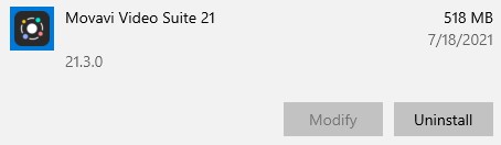 Uninstall Movavi