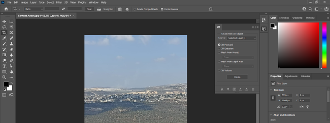Photoshop has tools on both sides of the workstation