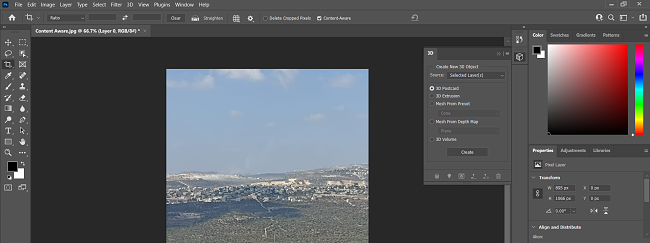 Photoshop interface