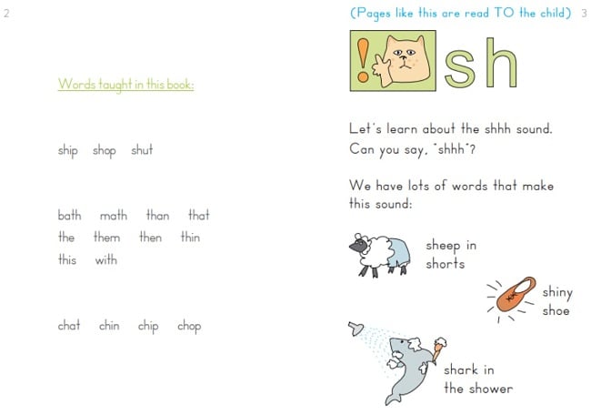 The intermediate phonics books teach kids about letter blends