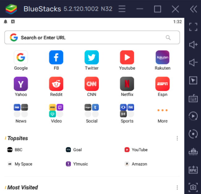 Blue Stacks Google Search