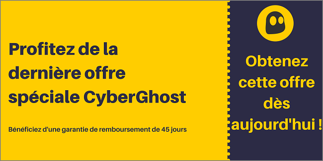 Coupon de réduction CyberGhost VPN