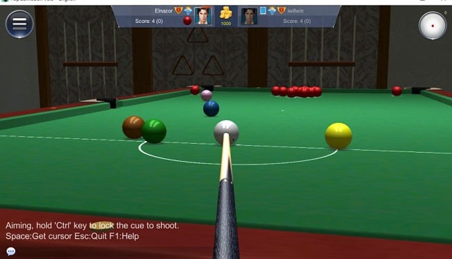 In Game Preview Snooker