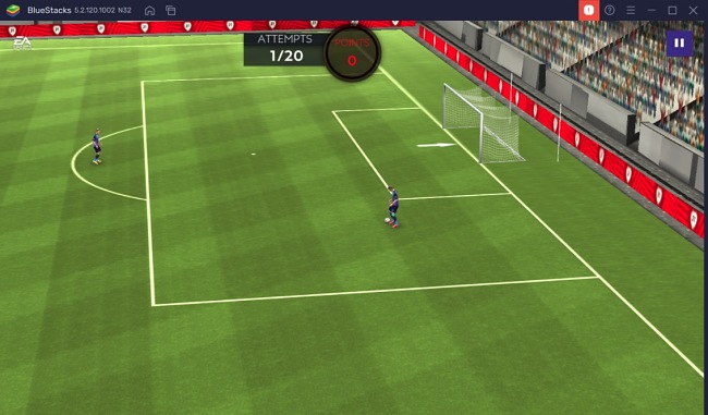 Capture d'écran de l'interface du jeu FIFA Soccer